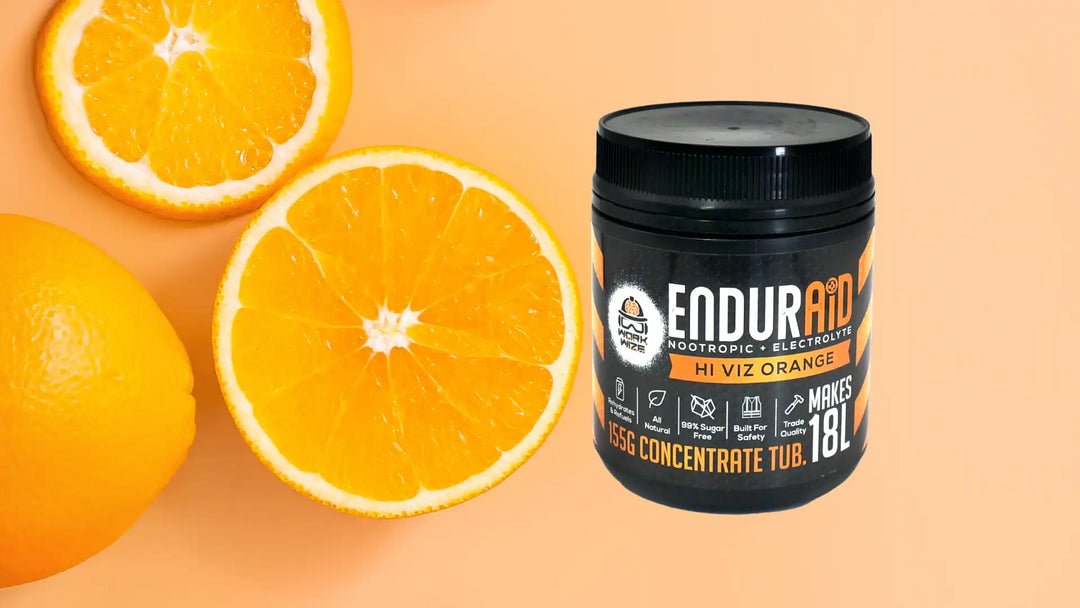 enduraid 155g tub ingredients image ppe hi vis orange