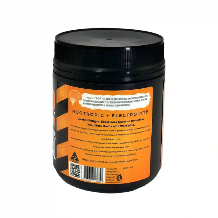 enduraid orange flavour tub 155g sugar-free electrolyte drink side 1
